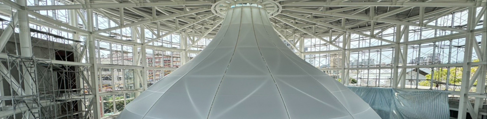 火車頭園區統包工程轉車台之3D造型燈罩膜工程