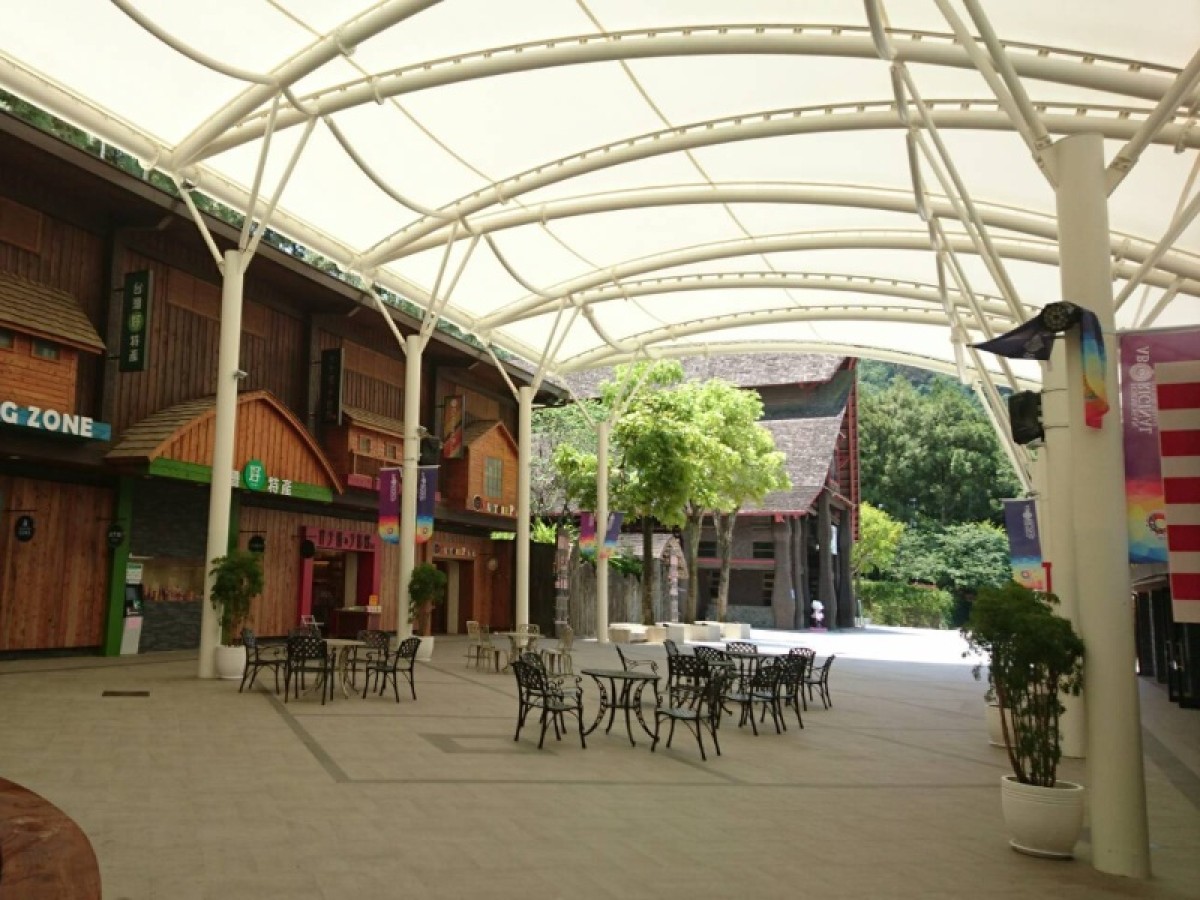 九族文化村販賣廣場薄膜結構工程